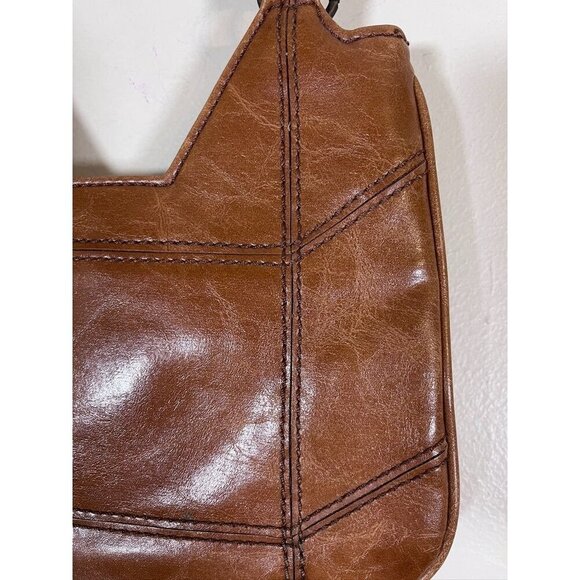Express Y2K Leather Bag Brown Shoulder Purse 80s Western Boho Hippie Indie Retro - Picture 3 of 10